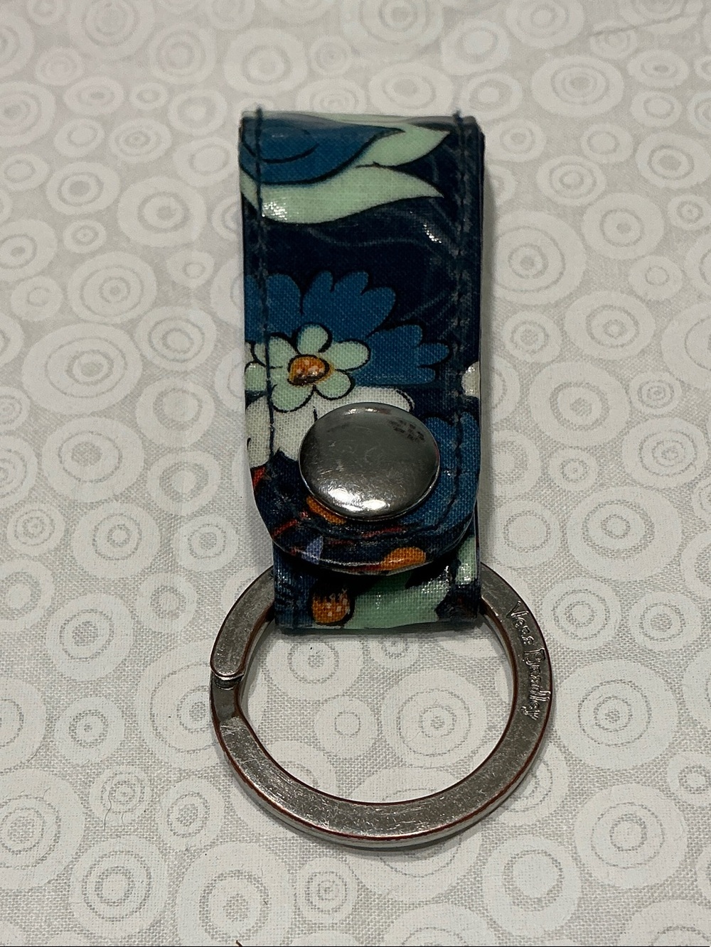 Vera Bradley Loop Vinyl Snap On Keychain